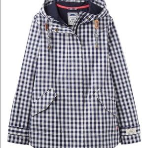 Joules Gingham Rain Jacket Size XS